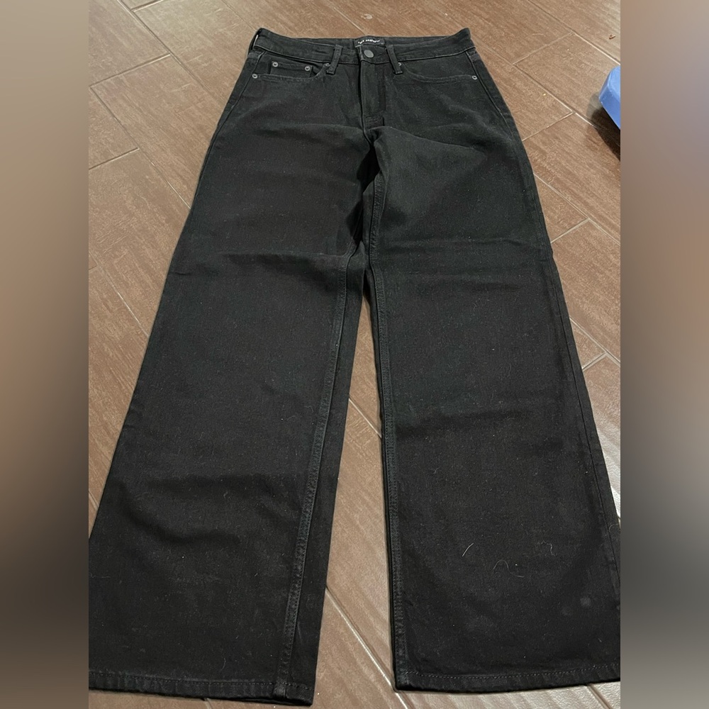 Free Assembly Black Full Wide Straight Jeans